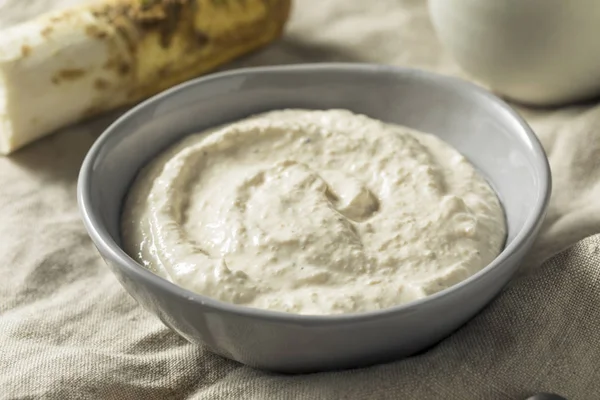 Spicy Homemade Horseradish Sauce Bowl — Stock Photo, Image