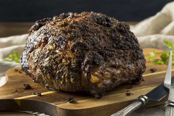 Kavrulmuş Kemiksiz Asal Biftek Kaburga Yemeye Hazır Kızartma — Stok fotoğraf