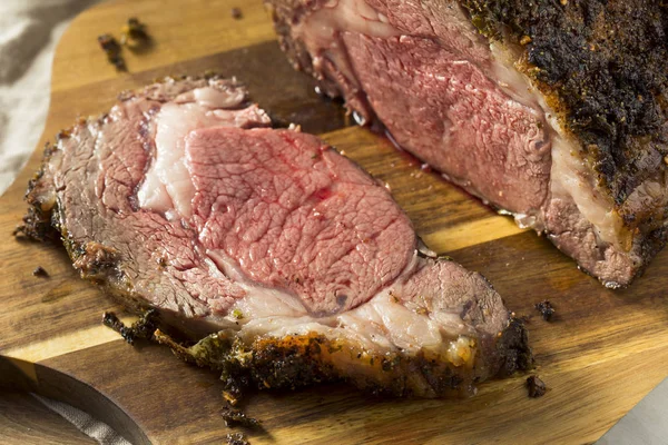 Roasted Boneless Prime Beef Rib Roast Ready Eat — Stock Photo, Image