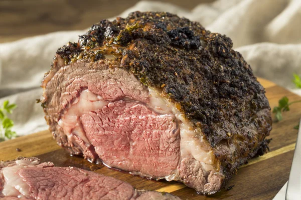 Geroosterd Vlees Zonder Been Eersteklas Rundvlees Rib Roast Klaar Eten — Stockfoto