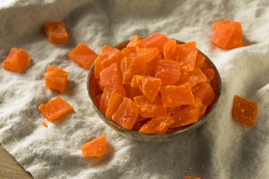 Organik sağlıklı kurutulmuş Papaya meyve yemeye hazır