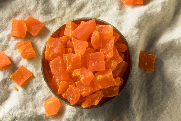 Organik sağlıklı kurutulmuş Papaya meyve yemeye hazır