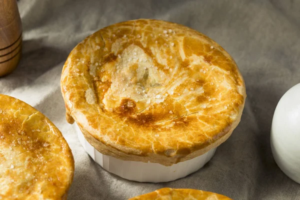 Caseiro Individual Frango Potes Pies Pronto Para Comer — Fotografia de Stock