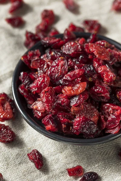 Organic Raw Dry Cranberries Bowl — Stock Photo, Image