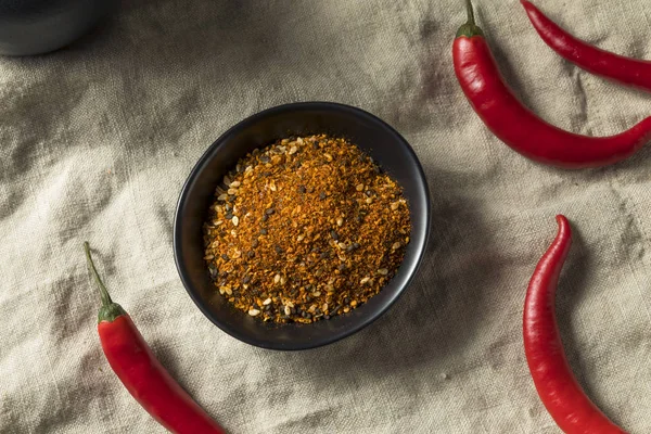 Orgânico Japonês Sete Especiarias Shichimi Uma Tigela — Fotografia de Stock