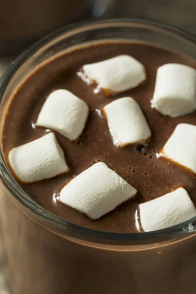 Söta Hemmagjord Choklad Varm Choklad Med Små Marshmallows — Stockfoto