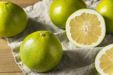 Raw Green Organic Golden Pomelo Ready to Eat clipart