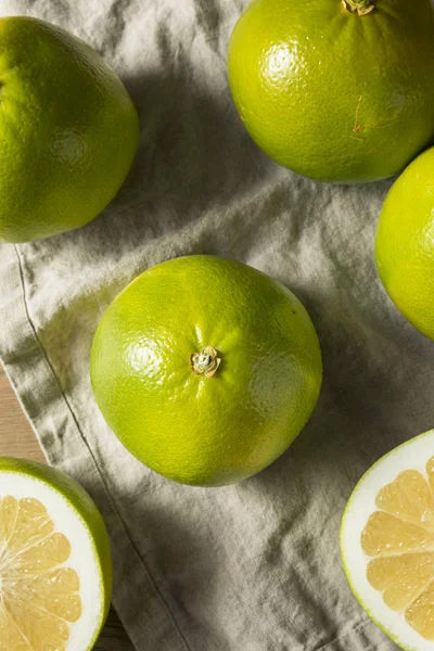 Raw Green Organic Golden Pomelo Ready Eat — Stock Photo, Image