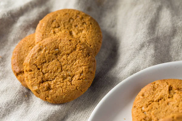 Zelfgemaakte Gember Snap Cookies Klaar Eten — Stockfoto