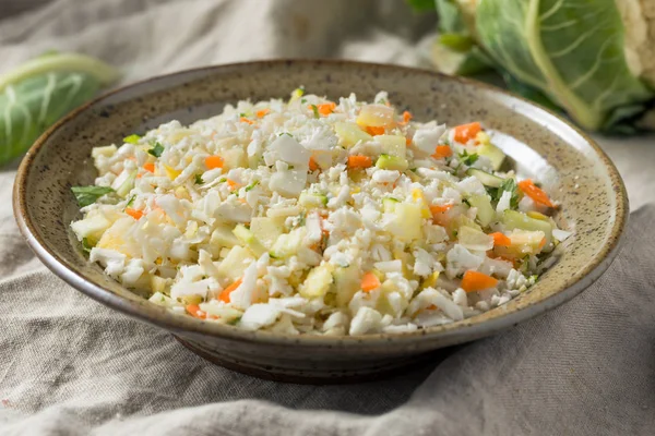 Raw Organic White Cauliflower Rice Bowl — Stock Photo, Image