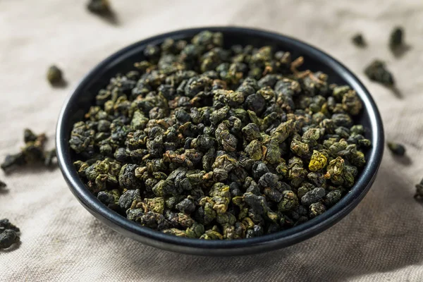 Dried Organic Oolong Pearl Tea in a Bowl