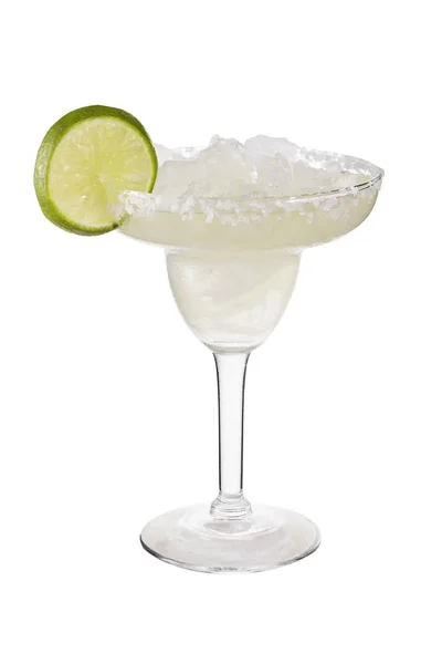 Rinfrescante Tequila Margarita Cocktail Bianco Con Percorso Ritaglio — Foto Stock