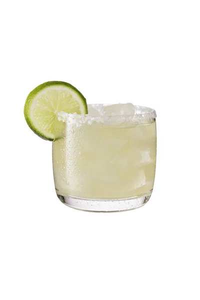 Rinfrescante Tequila Margarita Cocktail Bianco Con Percorso Ritaglio — Foto Stock