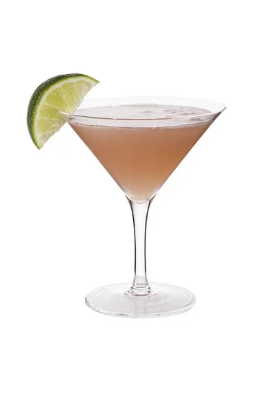 Uppfriskande Vodka Cosmopolitan Martinicocktail Vitt Med Urklippsbana — Stockfoto