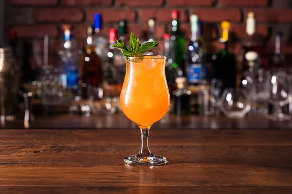 Erfrischender Minze Zombie Cocktail Der Bar — Stockfoto