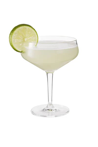 Rum Rinfrescante Cocktail Daiquiri Bianco Con Percorso Ritaglio — Foto Stock