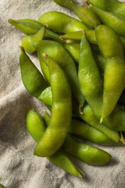Yemeye hazır çiğ yeşil organik Edamame soya fasulye