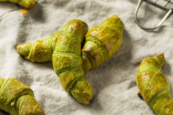 Croissants Matcha Thé Vert Maison Prêts Manger — Photo