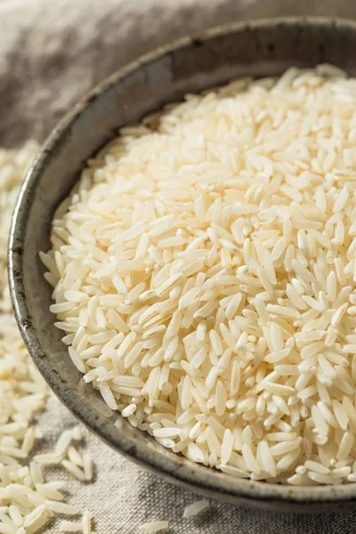 Arroz branco orgânico cru seco — Fotografia de Stock