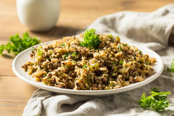 Arroz sucio cajún cocido —  Fotos de Stock