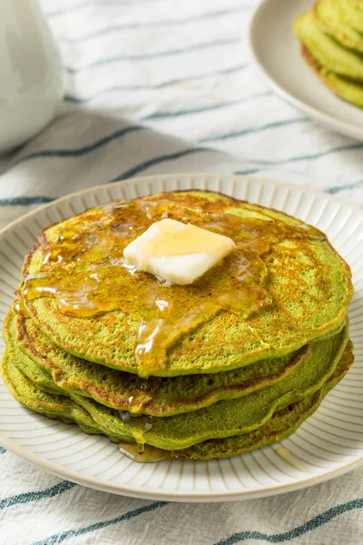 Hemmagjord Matcha grönt te pannkakor — Stockfoto