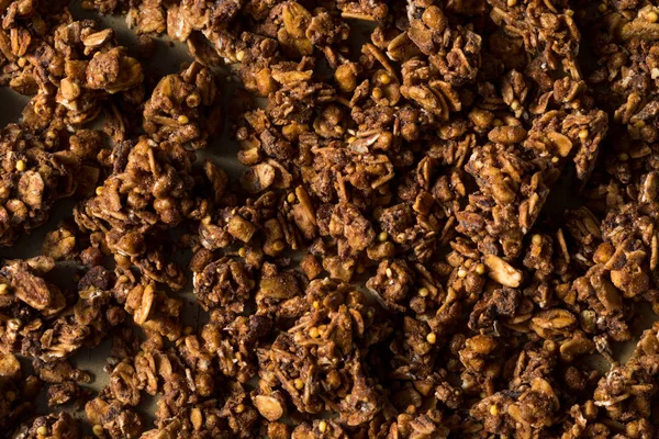 Granola de chocolate casera en un tazón — Foto de Stock