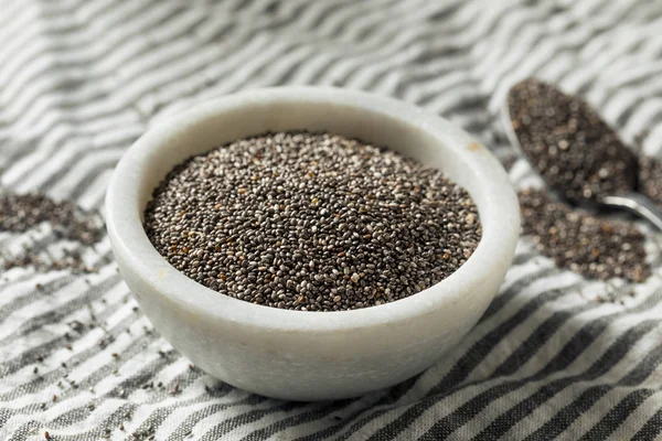 Rauwe biologische zwart Chia zaden — Stockfoto