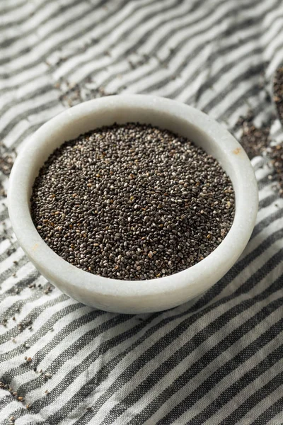 Rauwe biologische zwart Chia zaden — Stockfoto