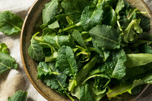 Raw Green Organic Baby Kale — Stock Photo, Image