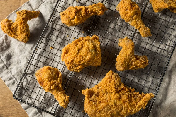 Cena di pollo fritto meridionale fatto in casa — Foto Stock