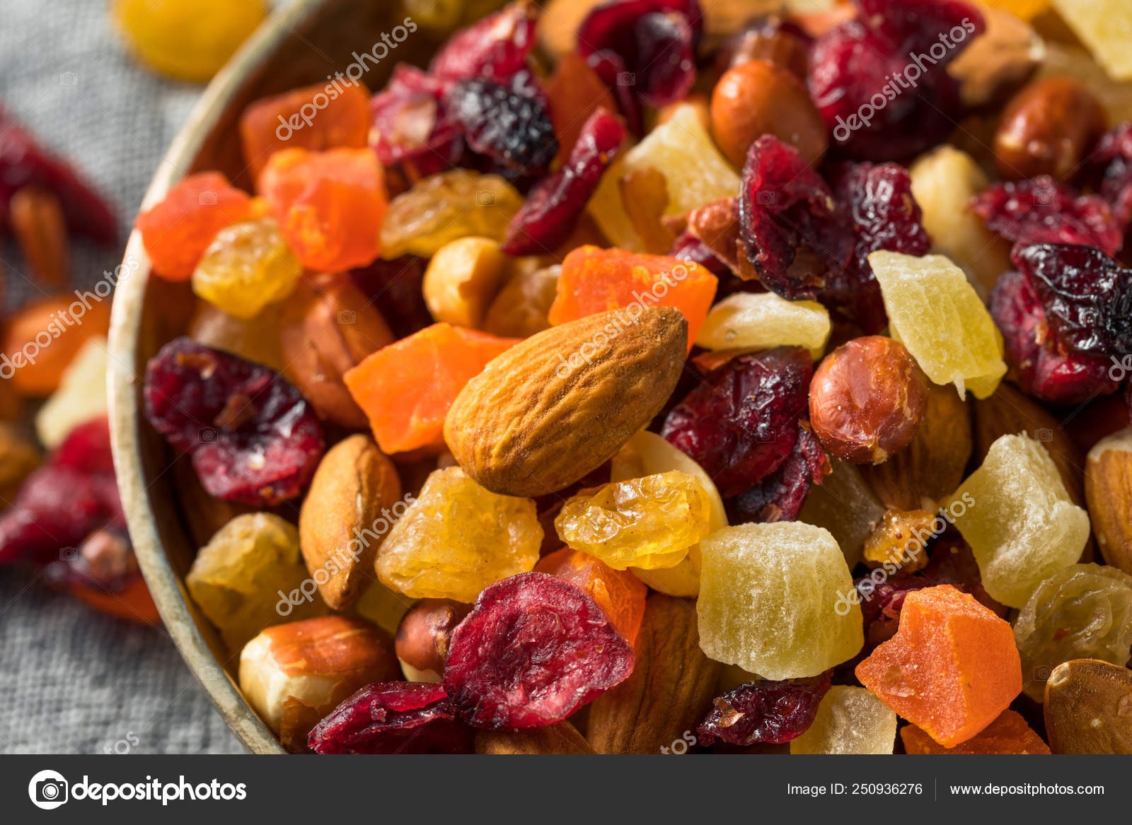 Healthy Dried Fruit and Nut Mix Stock Photo by ©bhofack2 250936276