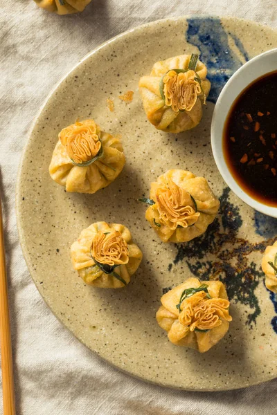 Hemmagjord friterad räkor handväska Dumplings — Stockfoto