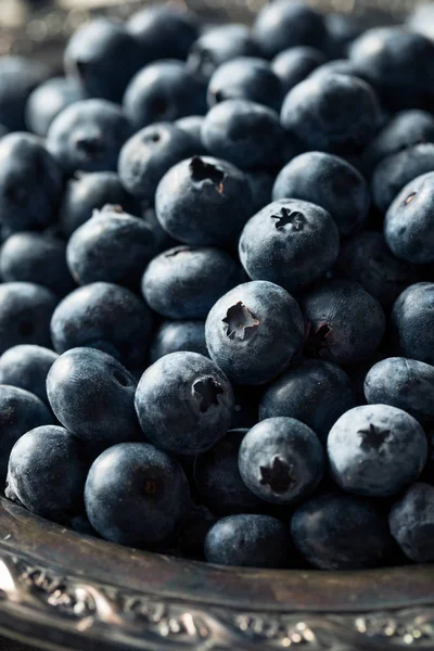 Raw Blue Organic Blueberries — Stock Photo, Image