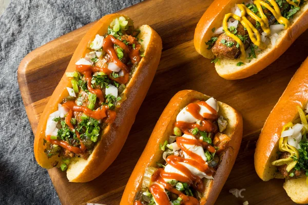 Zelfgemaakte Gourmet veganistische worst — Stockfoto