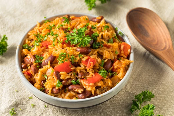 Homemade Cajun Read Beans and Rice — Stock Photo, Image