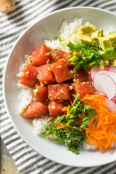 Tazón casero del poke del atún de Ahi — Foto de Stock