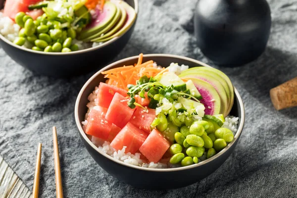 Zelfgemaakte Vegan Poke Bowl — Stockfoto