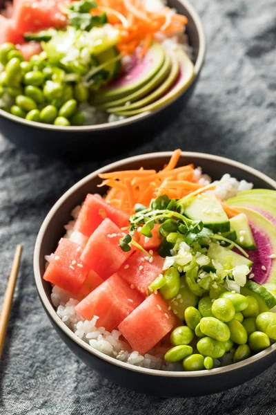 Domowy Vegan poke Bowl — Zdjęcie stockowe