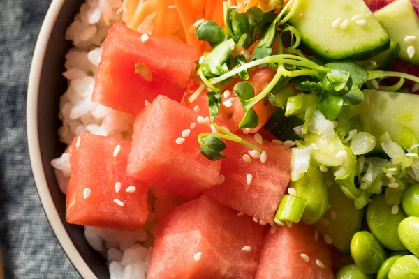 Ev yapımı Vegan poke Bowl — Stok fotoğraf