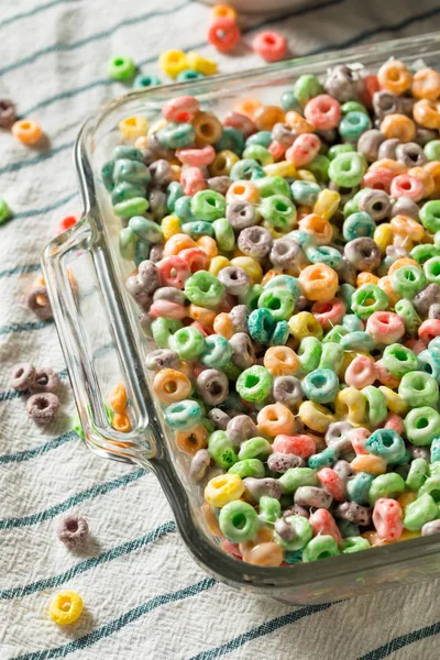 Homemade Fruit Cereal Marshmallow Treat — Stock Photo, Image