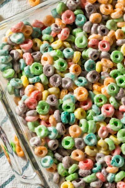 Homemade Fruit Cereal Marshmallow Treat — Stock Photo, Image