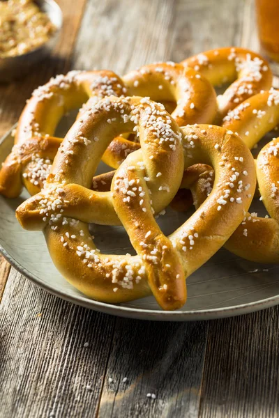 Hemlagad bayerska mjuka pretzels — Stockfoto