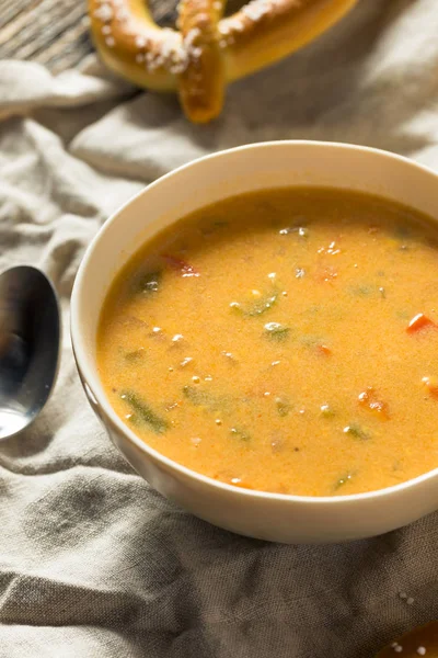 Homemade Beer Cheese Soup — Stock Photo, Image