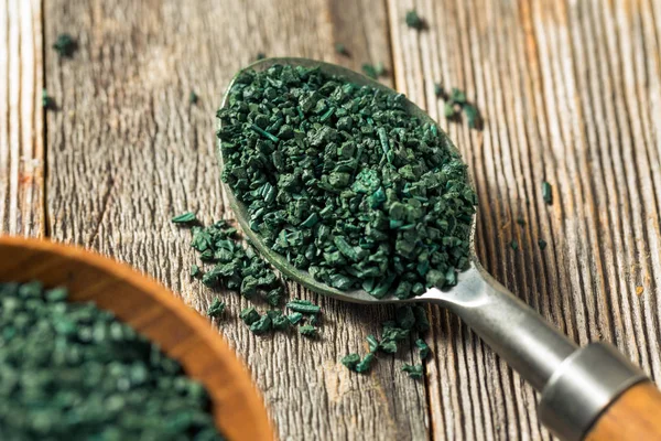 Espirulina de alga orgánica verde cruda — Foto de Stock