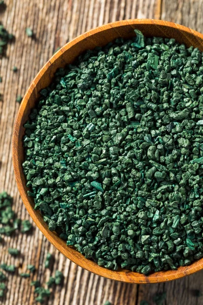 Espirulina de alga orgánica verde cruda — Foto de Stock