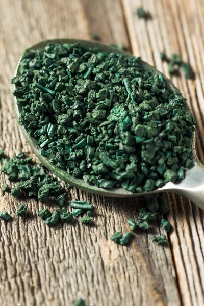 Espirulina de alga orgánica verde cruda — Foto de Stock