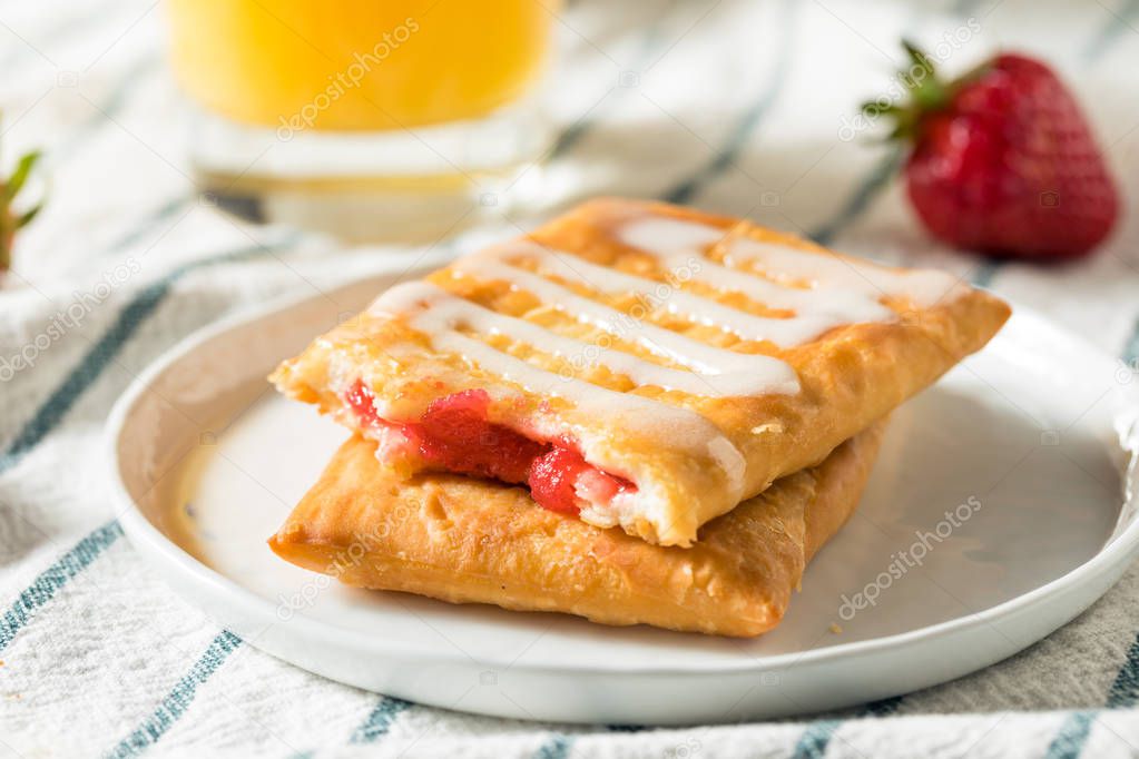 Sweet Breakfast Strawberry Toaster Pastry