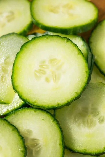 Raw Green Organic English Cucumbers — Stock Photo, Image