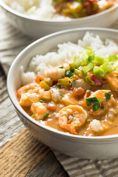 Pikantny domowej roboty Cajun krewetki Etouffee — Zdjęcie stockowe