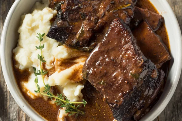 Carne de res estofada casera Costillas cortas — Foto de Stock